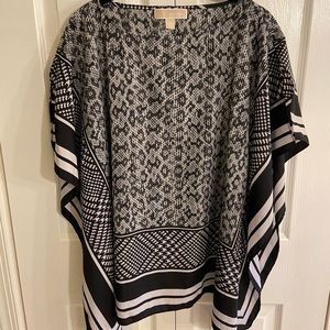 Michael Kors snakeskin print poncho top